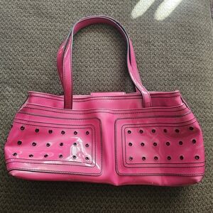 BCBGeneration Vibrant Pink Studded Shoulder Bag